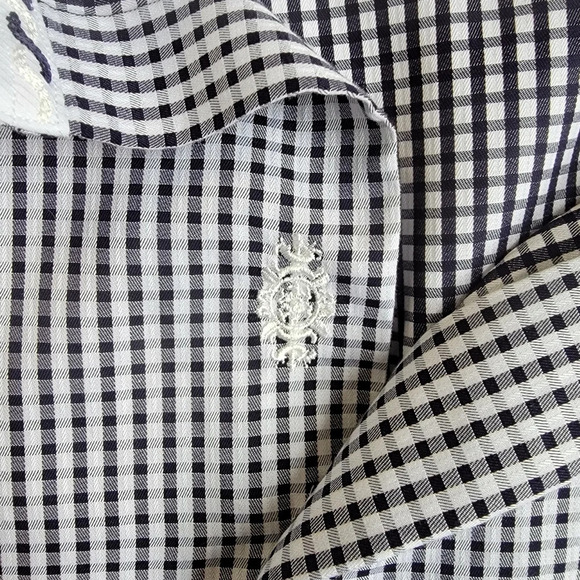 Robert Graham Black White Checked Long Sleeve Button Down Shirt Size 46 / 2XL - Picture 10 of 14